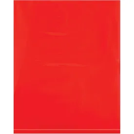 12 x 15" - 2 Mil Red Flat Poly Bags