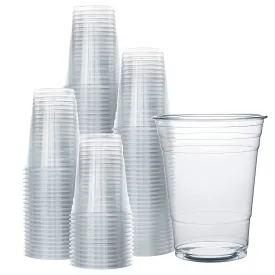 200 Clear 16 Oz Disposable Plastic Party Cups - 16 Oz Plastic Cups - Pet Clear