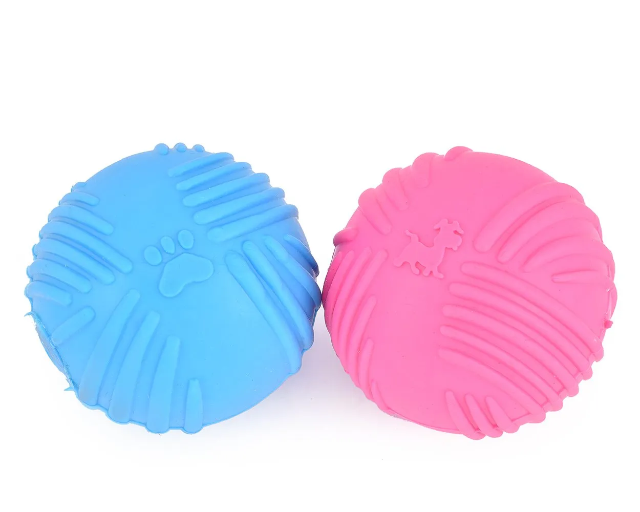 3 Pcs Colorful Non-toxic TRP Plastic Sound Squeaky Pet Dog Chew Ball