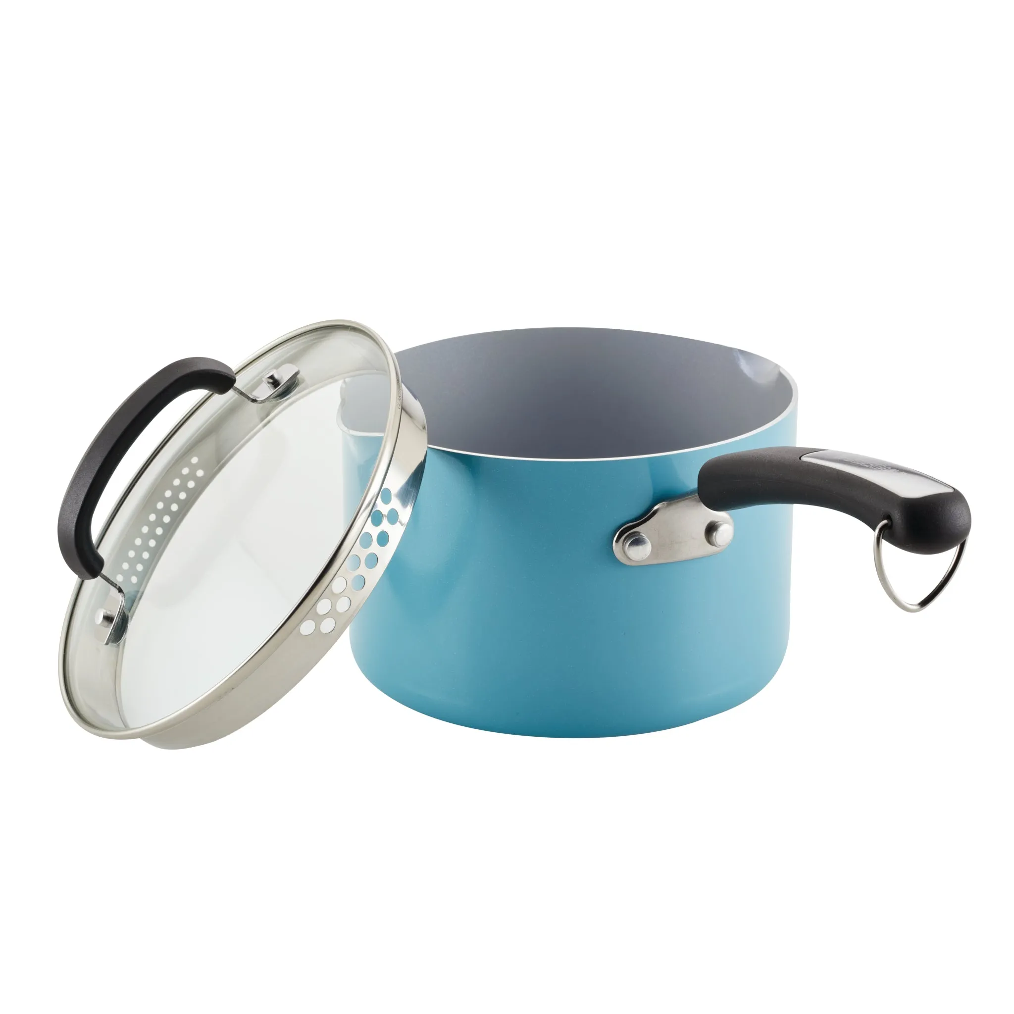 3-Quart Recycled Aluminum Nonstick Straining Saucepan