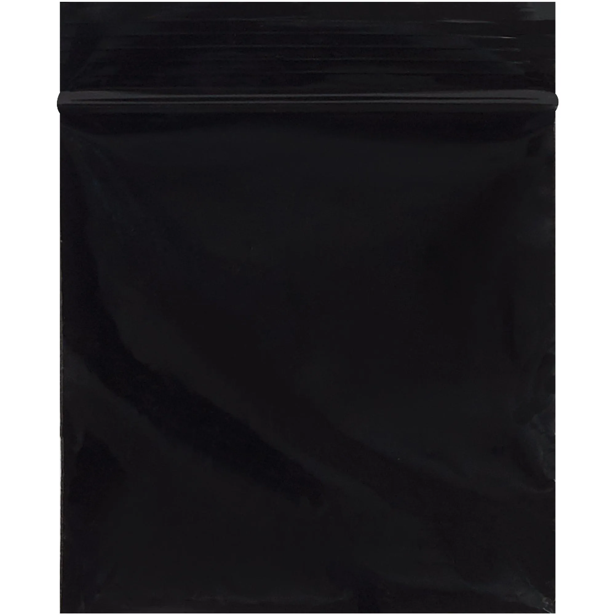 3 x 3" - 2 Mil Black Reclosable Poly Bags