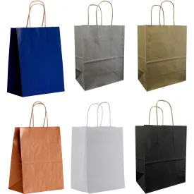 All Occasion Mature Kraft Medium Solid Totes (12 Pack)