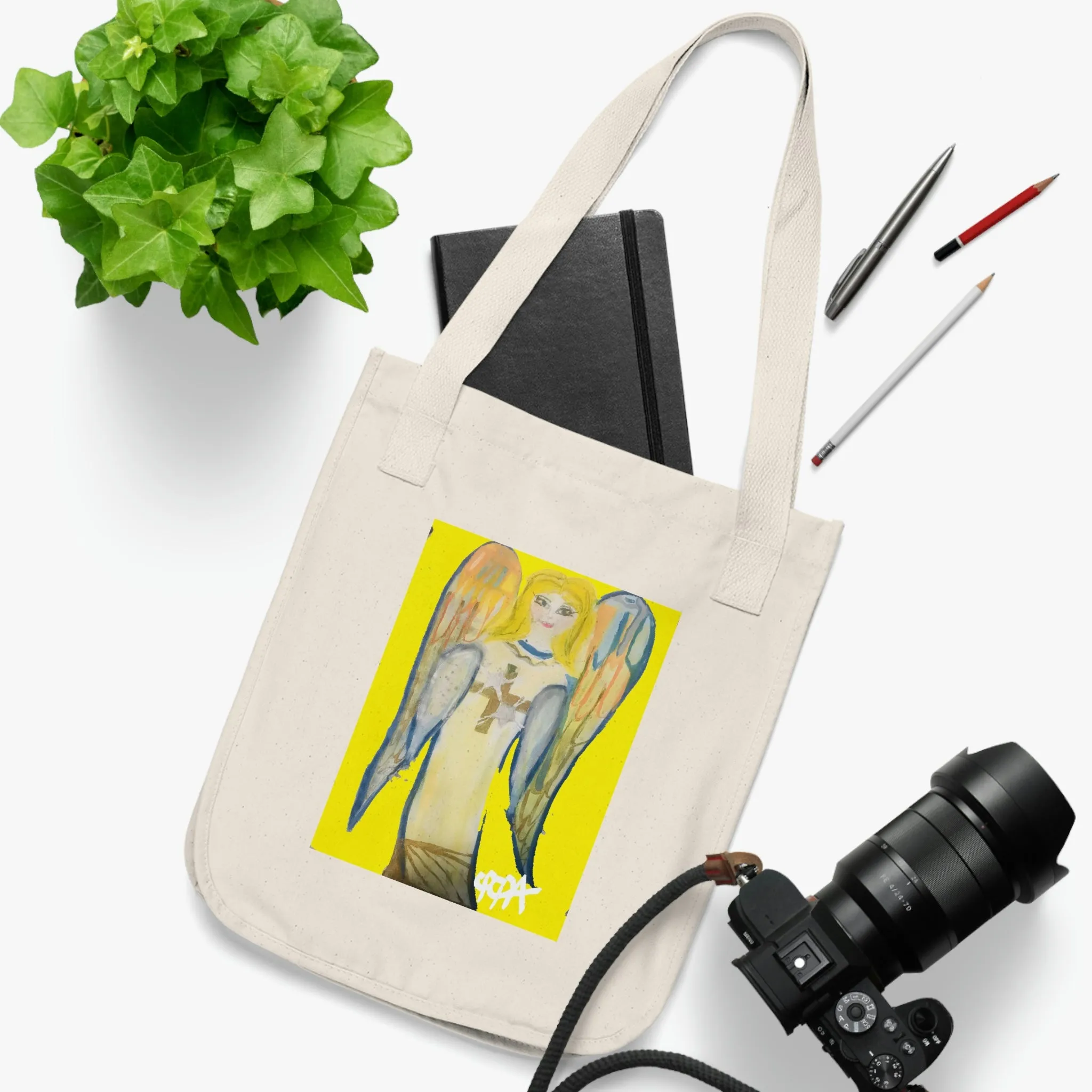 ANGEL OF LIGHT ORGANIC CANVAS TOTE BAG