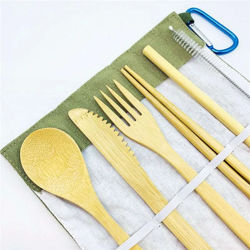 Bamboo Travel Utensils -Sustainable Bamboo Cutlery Set