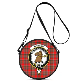 Binning Tartan Round Satchel Bags with Family Crest