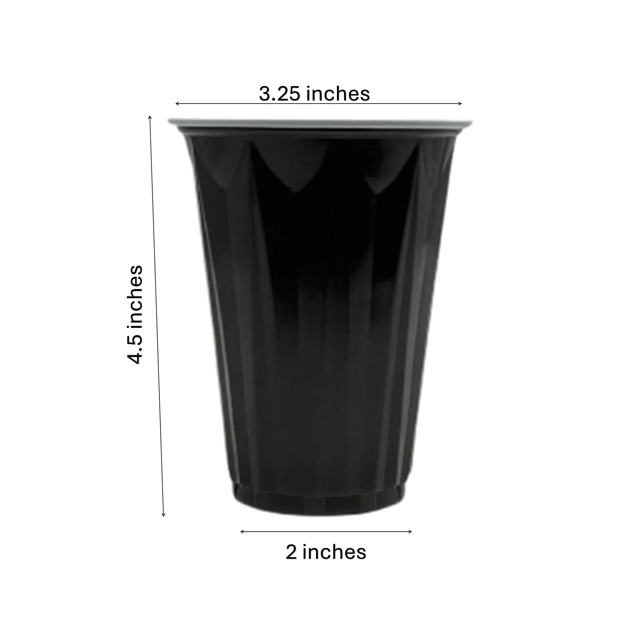 Black Plastic Party Cup 12 oz