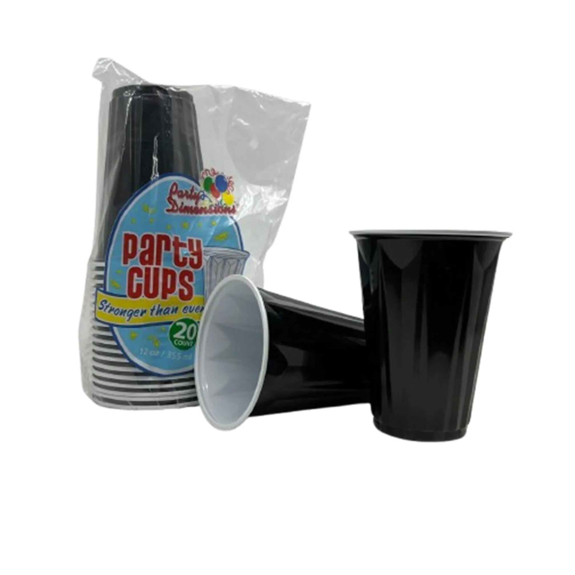 Black Plastic Party Cup 12 oz