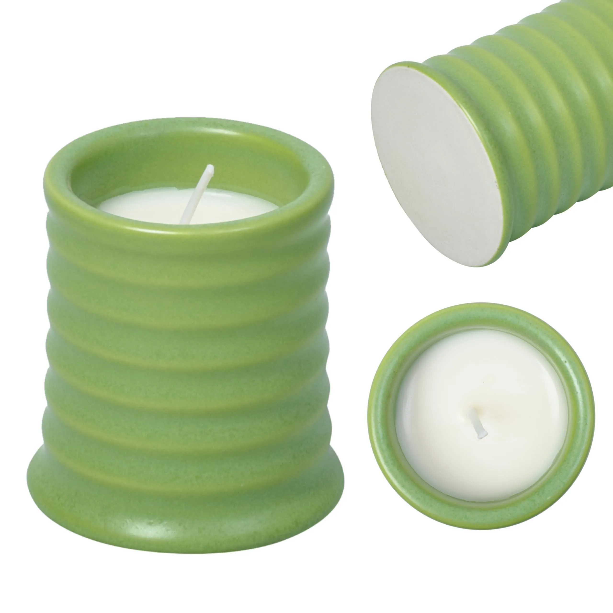 Ceramicscentedcandle_Df1922_Green_Sandalwood With Packaging