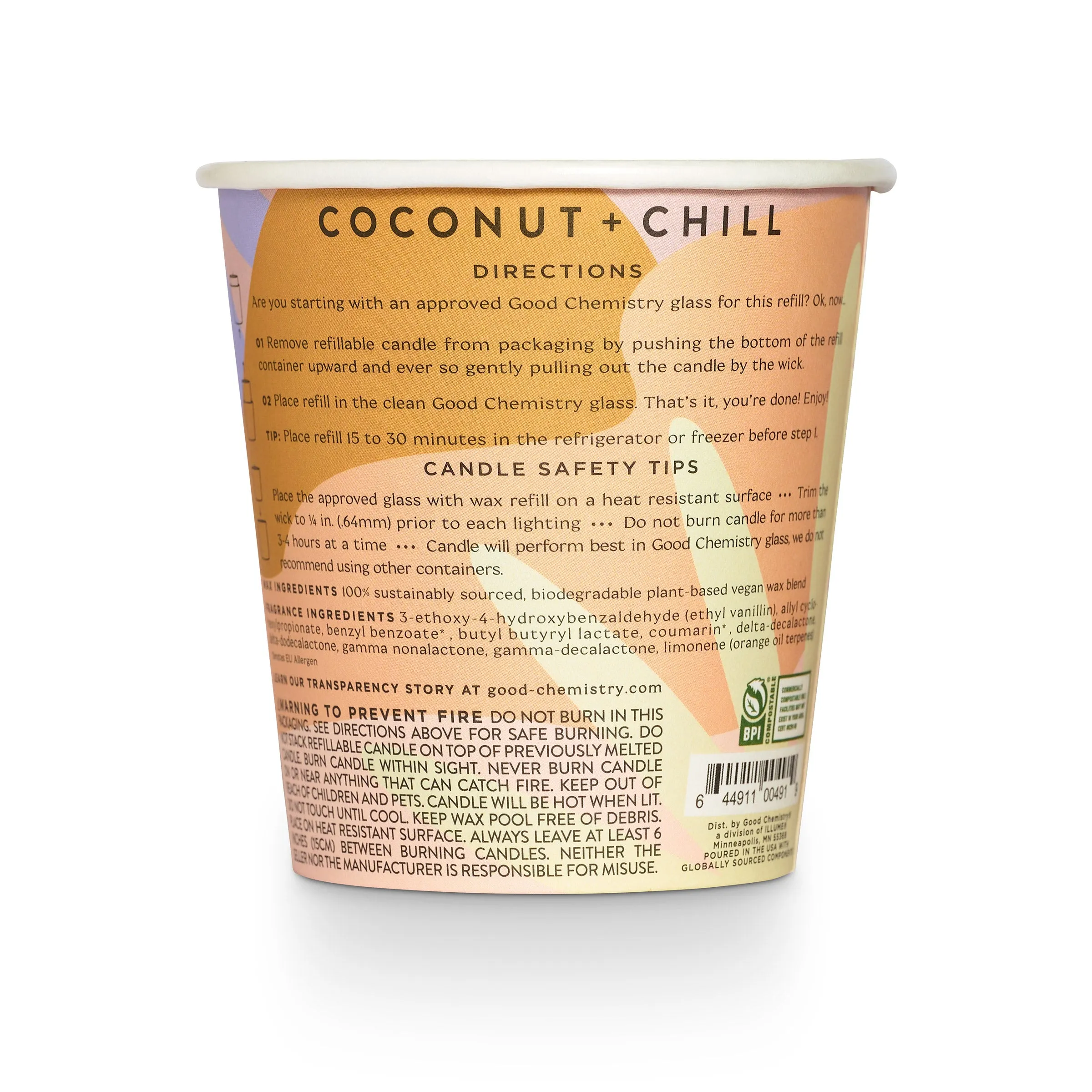 Coconut   Chill Plant-Based Candle Refill Kit