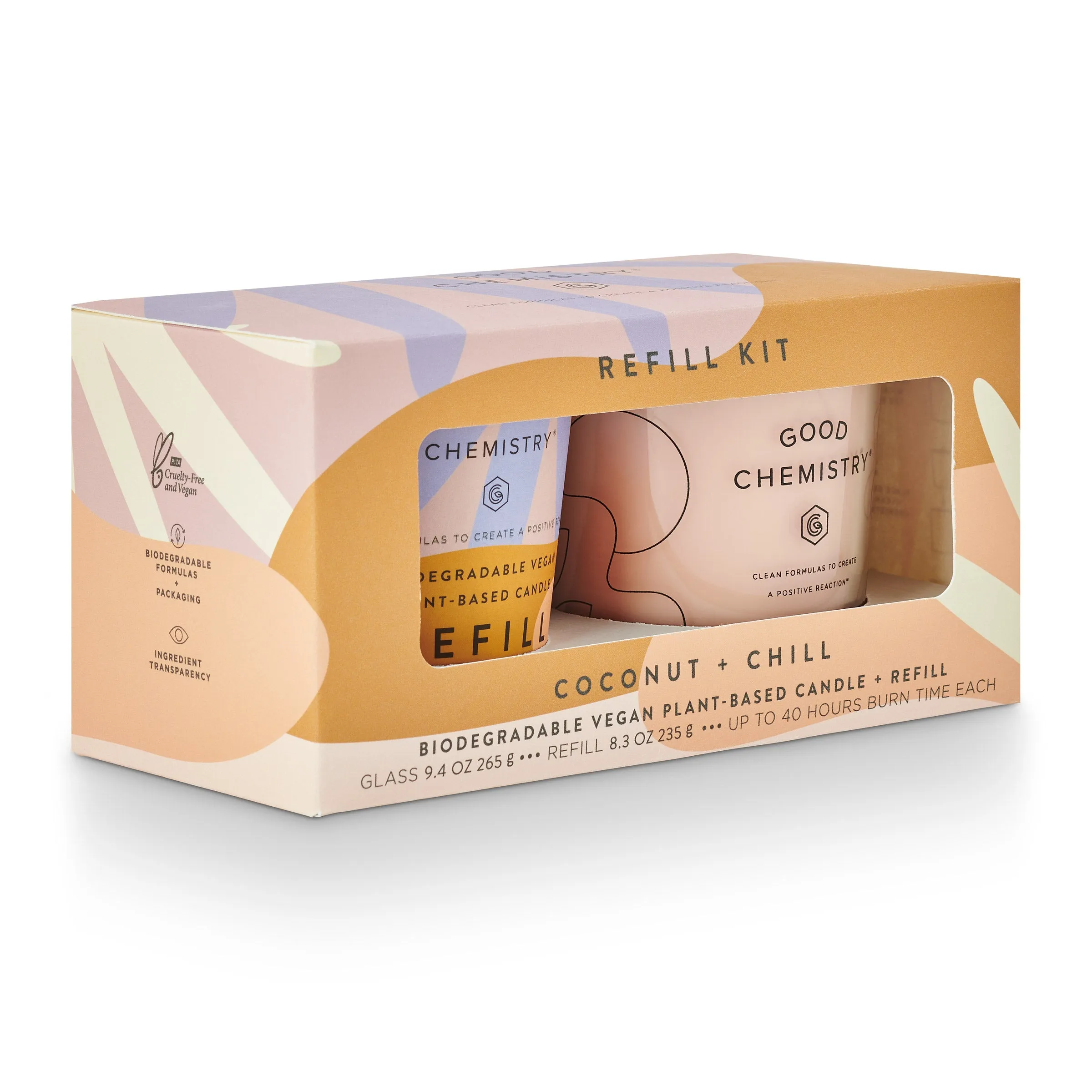 Coconut   Chill Plant-Based Candle Refill Kit