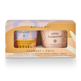 Coconut   Chill Plant-Based Candle Refill Kit