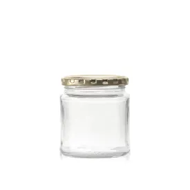 Consol Glass Jam Jar 291ml with Gold lid (24 Carton Pack)