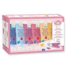 Djeco 6 Finger Paint Tubes Pink Set