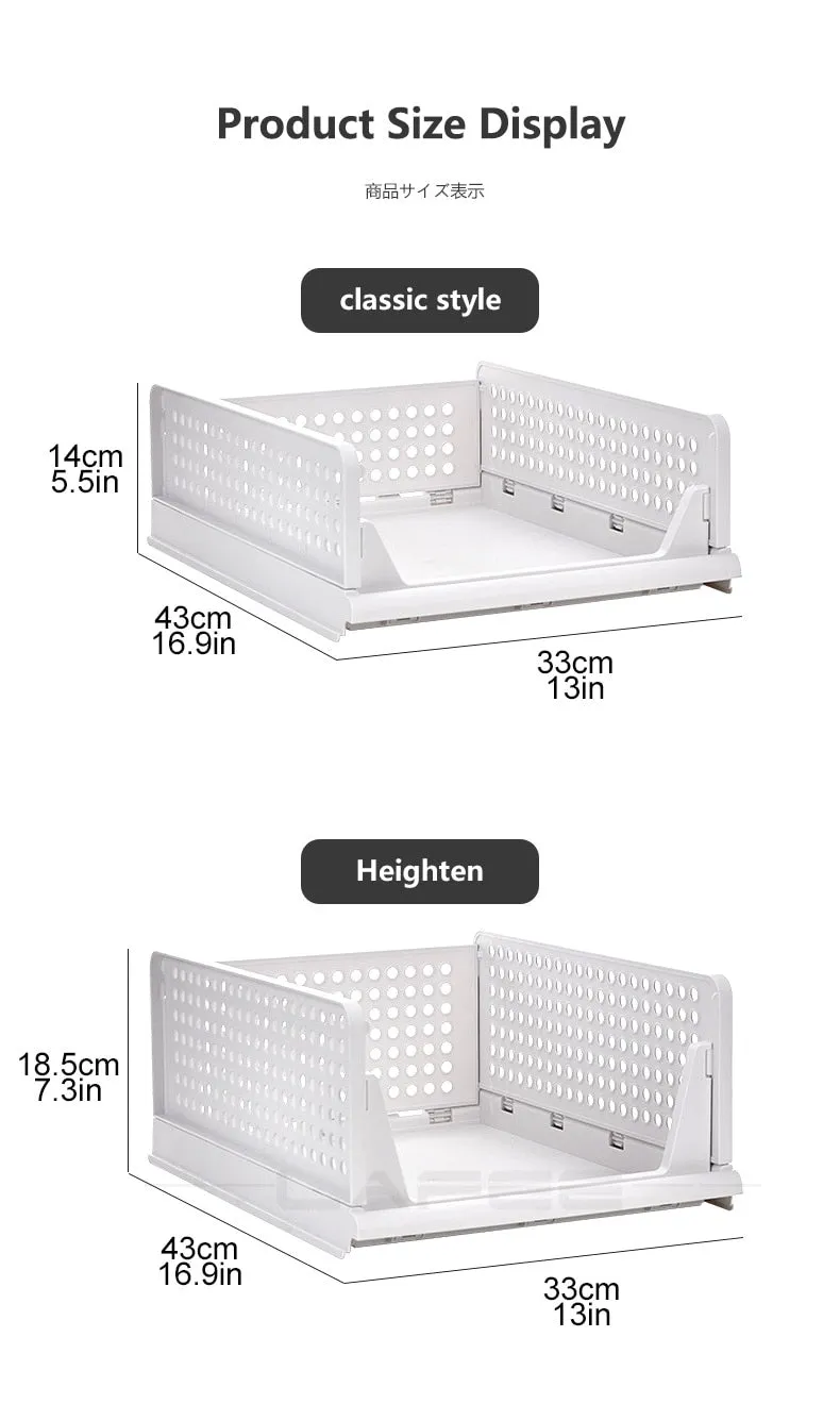 Durable Cabinet Stackable Foldable Drawer