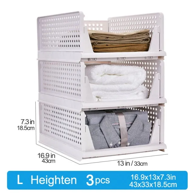 Durable Cabinet Stackable Foldable Drawer