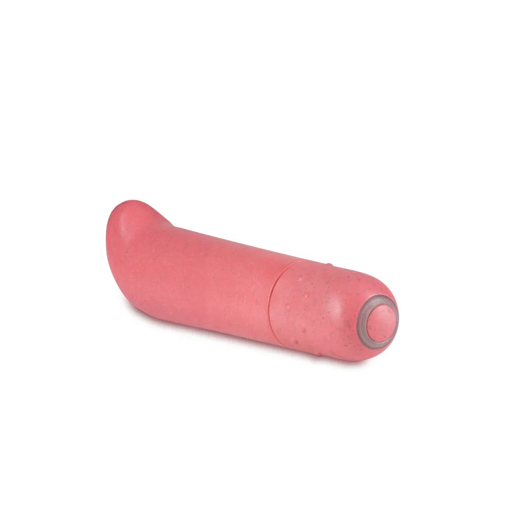 Gaia By Blush® | Eco G Spot Vibe: Plant-Based 4" Curved Waterproof Vibrator in Coral - Made from Sustainable BioFeel™