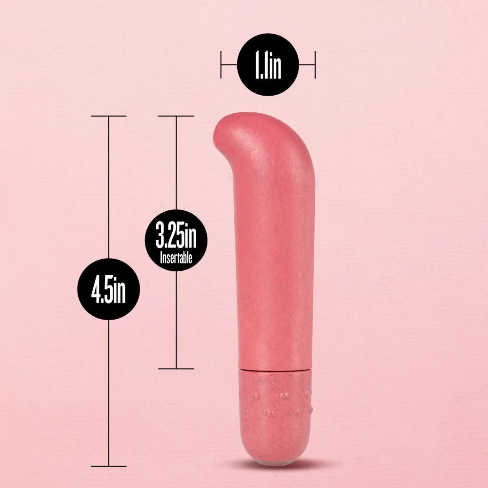 Gaia By Blush® | Eco G Spot Vibe: Plant-Based 4" Curved Waterproof Vibrator in Coral - Made from Sustainable BioFeel™