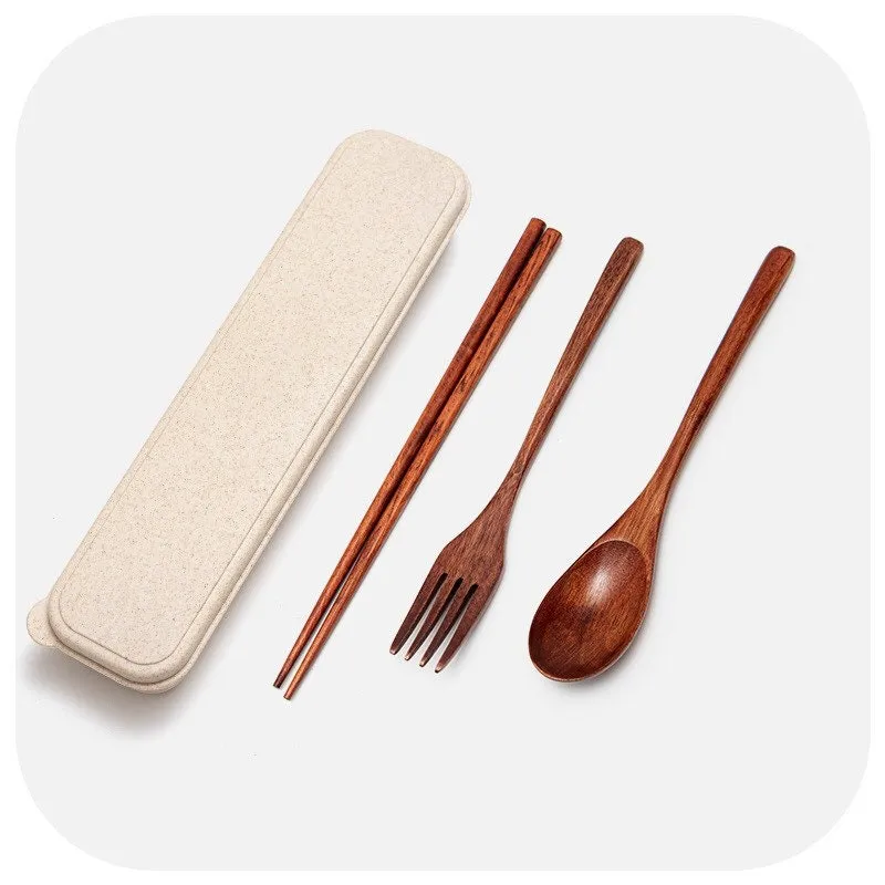 Gohobi Wooden Cutlery Travel Box Set