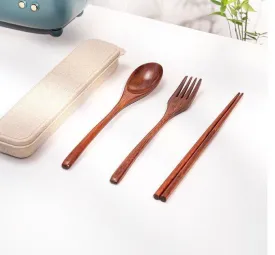 Gohobi Wooden Cutlery Travel Box Set