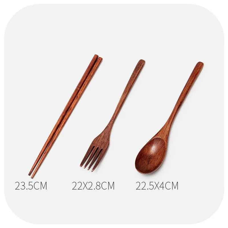 Gohobi Wooden Cutlery Travel Box Set