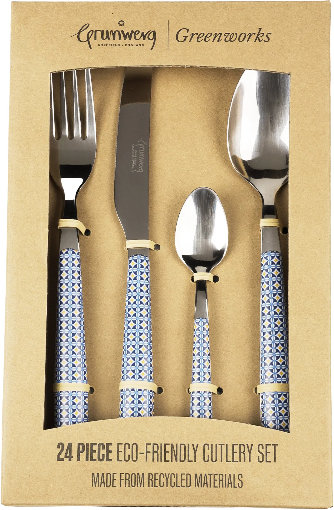 Greenworks 24 Piece Cutlery Set Tiles