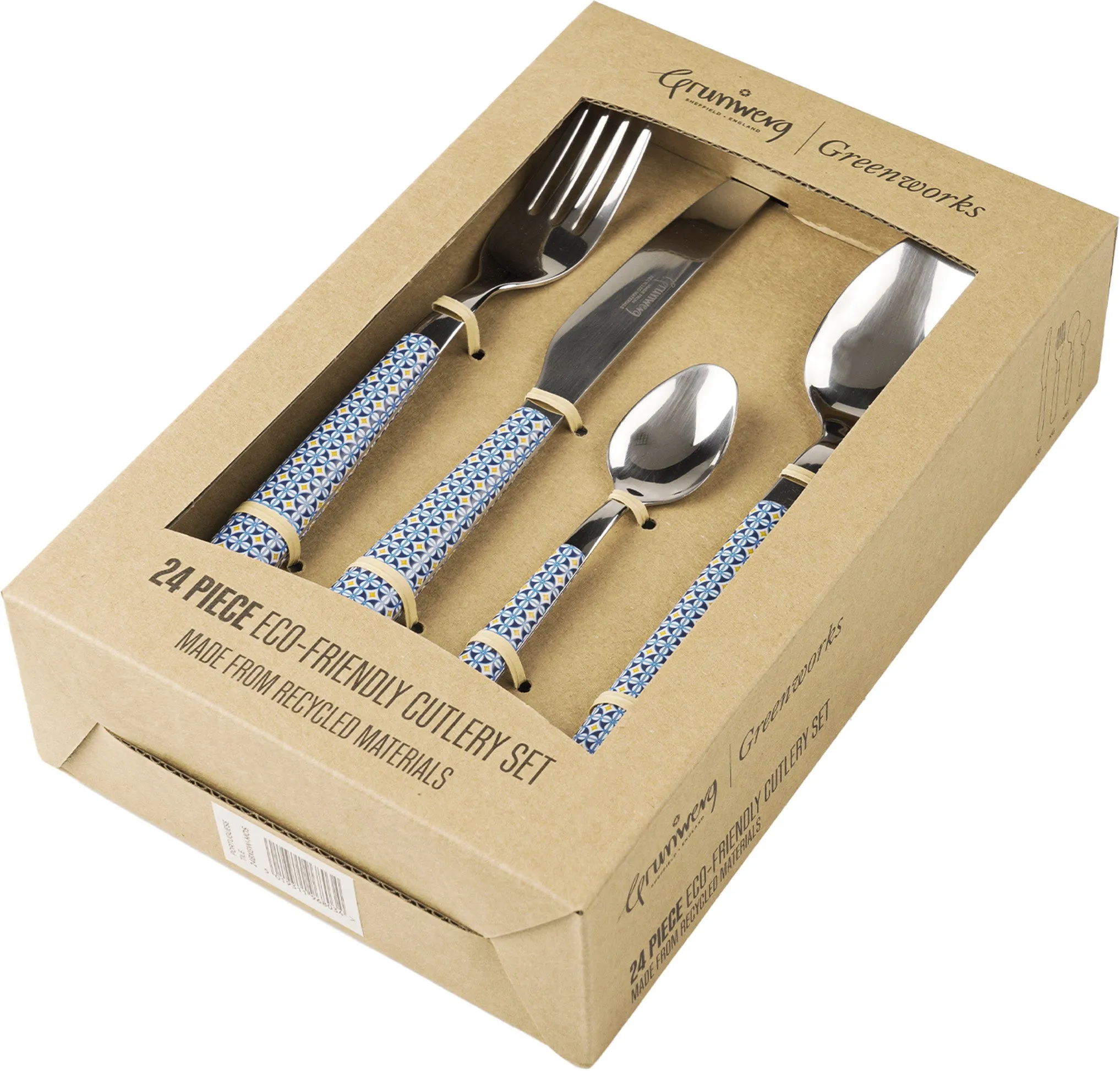 Greenworks 24 Piece Cutlery Set Tiles