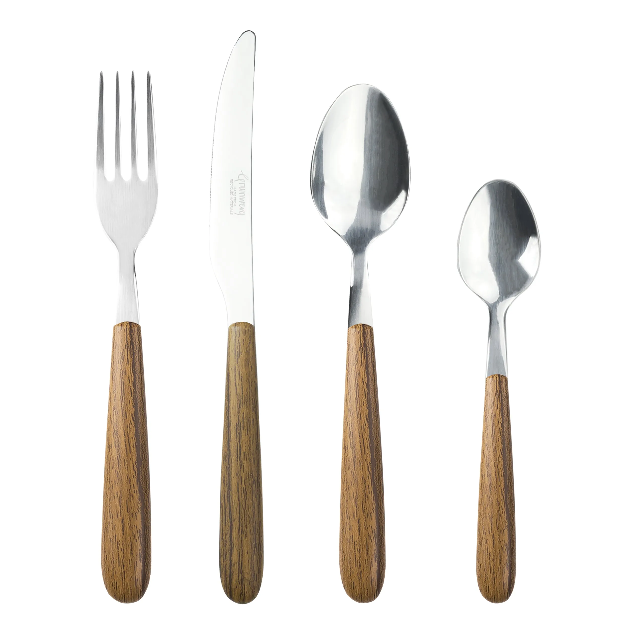 Greenworks 24 Piece Cutlery Set Wood Effect