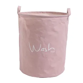 HOKIPO Folding Laundry Storage Basket - Large 46 Ltr, Pink