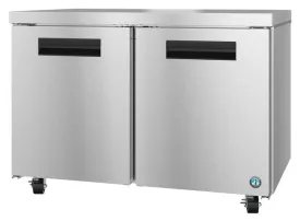 Hoshizaki UR48A-01 48" Refrigerator Two Section Undercounter, Stainless Doors with Lock