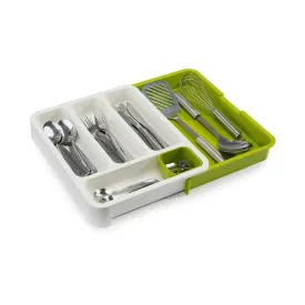 Joseph Joseph DrawerStore Expandable Cutlery Tray White & Green