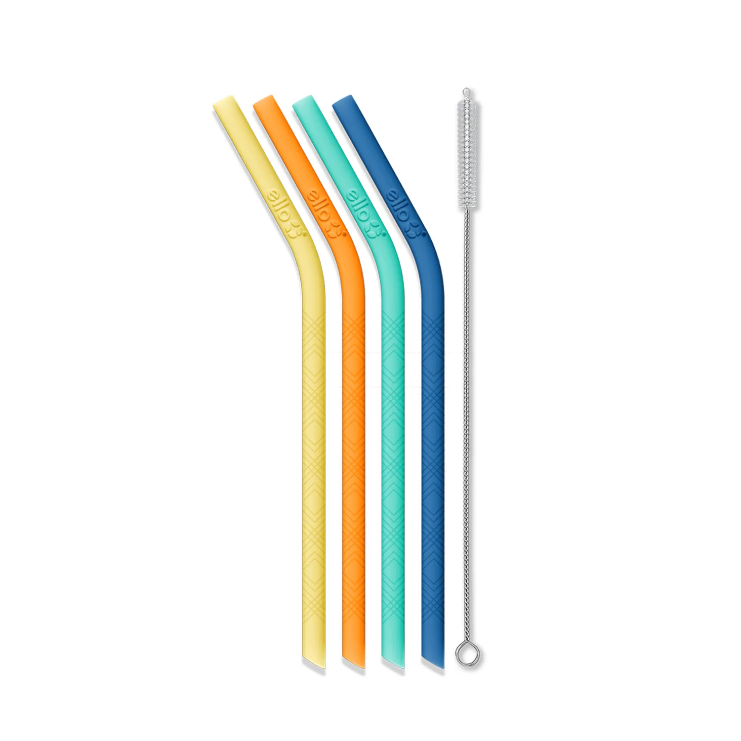 Kids Silicone Reusable Straws - Set of 4