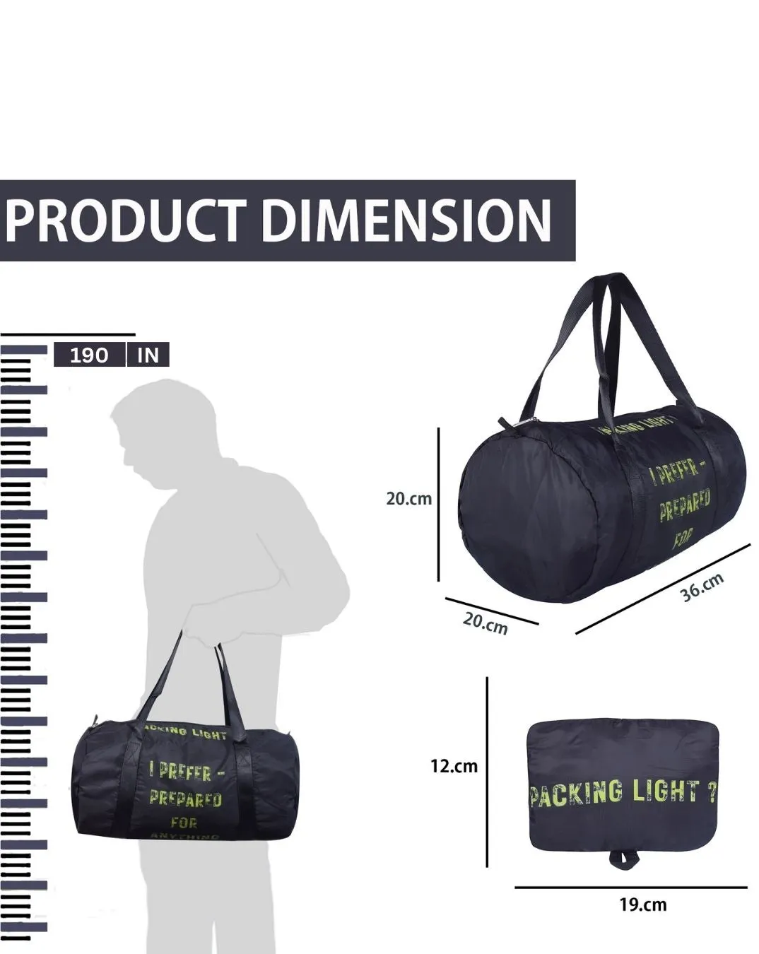 LitePack Nylon 15L Folding Bag - Duffle