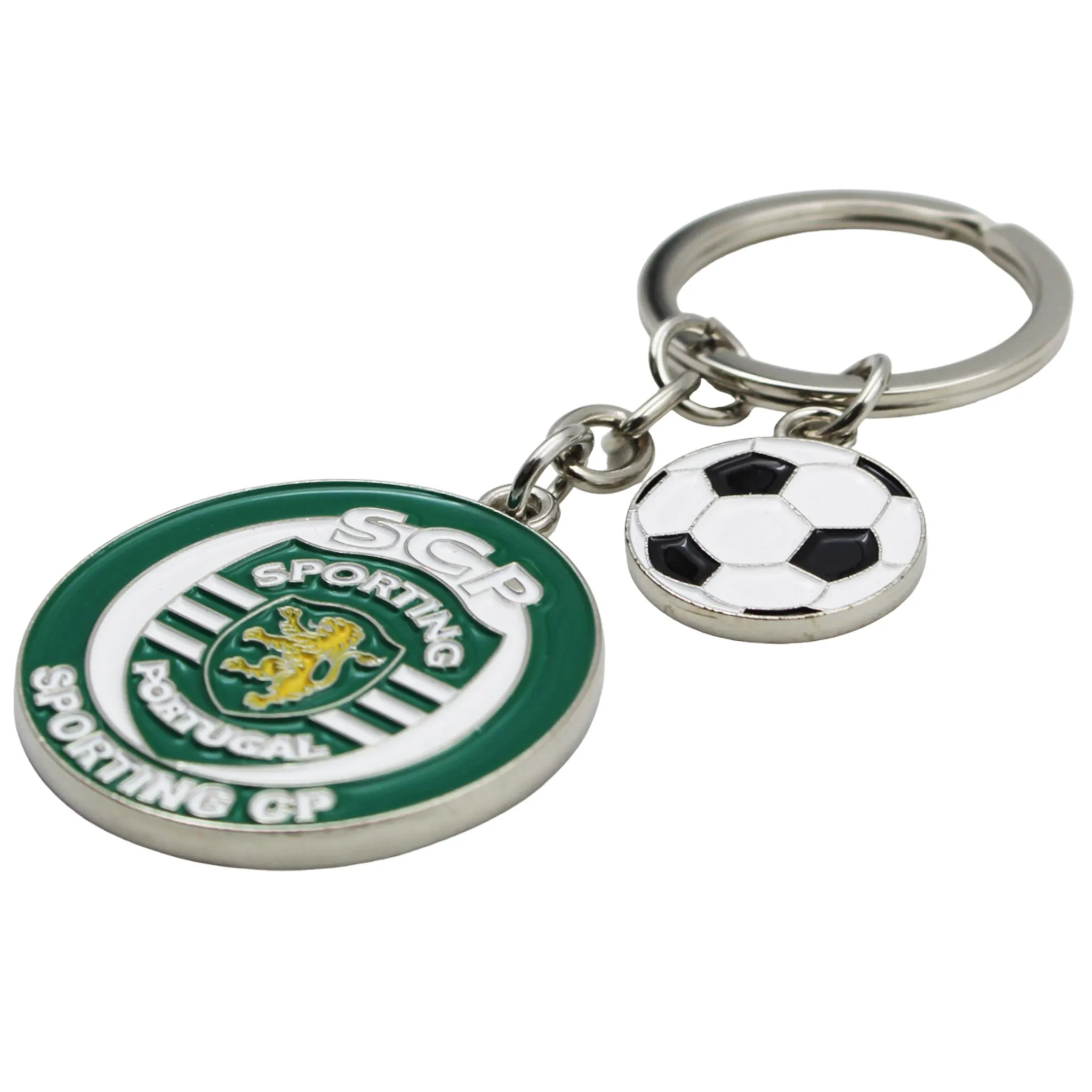 Official Sporting CP Metal Keychain with Soccer Ball Charm