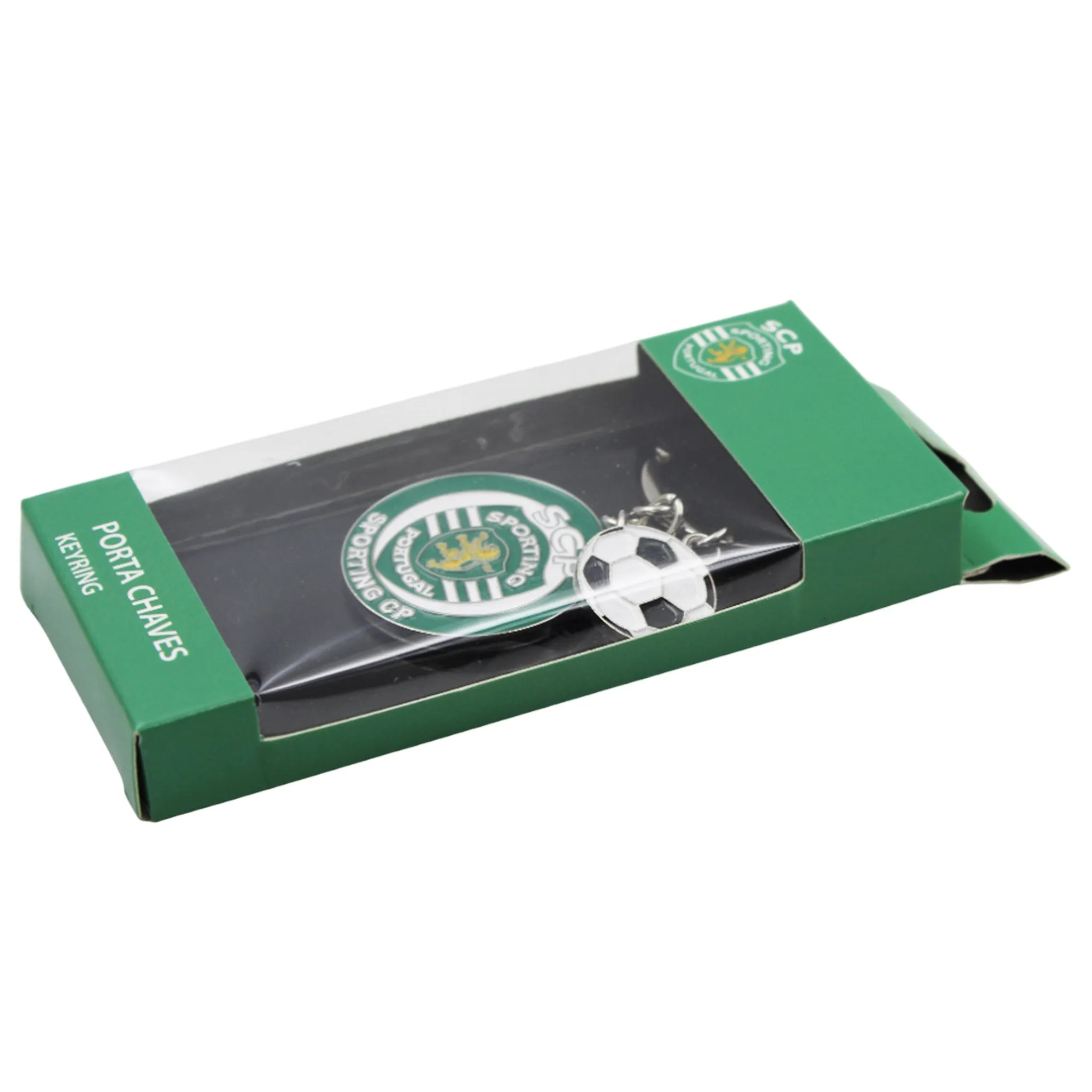 Official Sporting CP Metal Keychain with Soccer Ball Charm