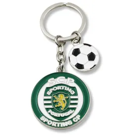 Official Sporting CP Metal Keychain with Soccer Ball Charm