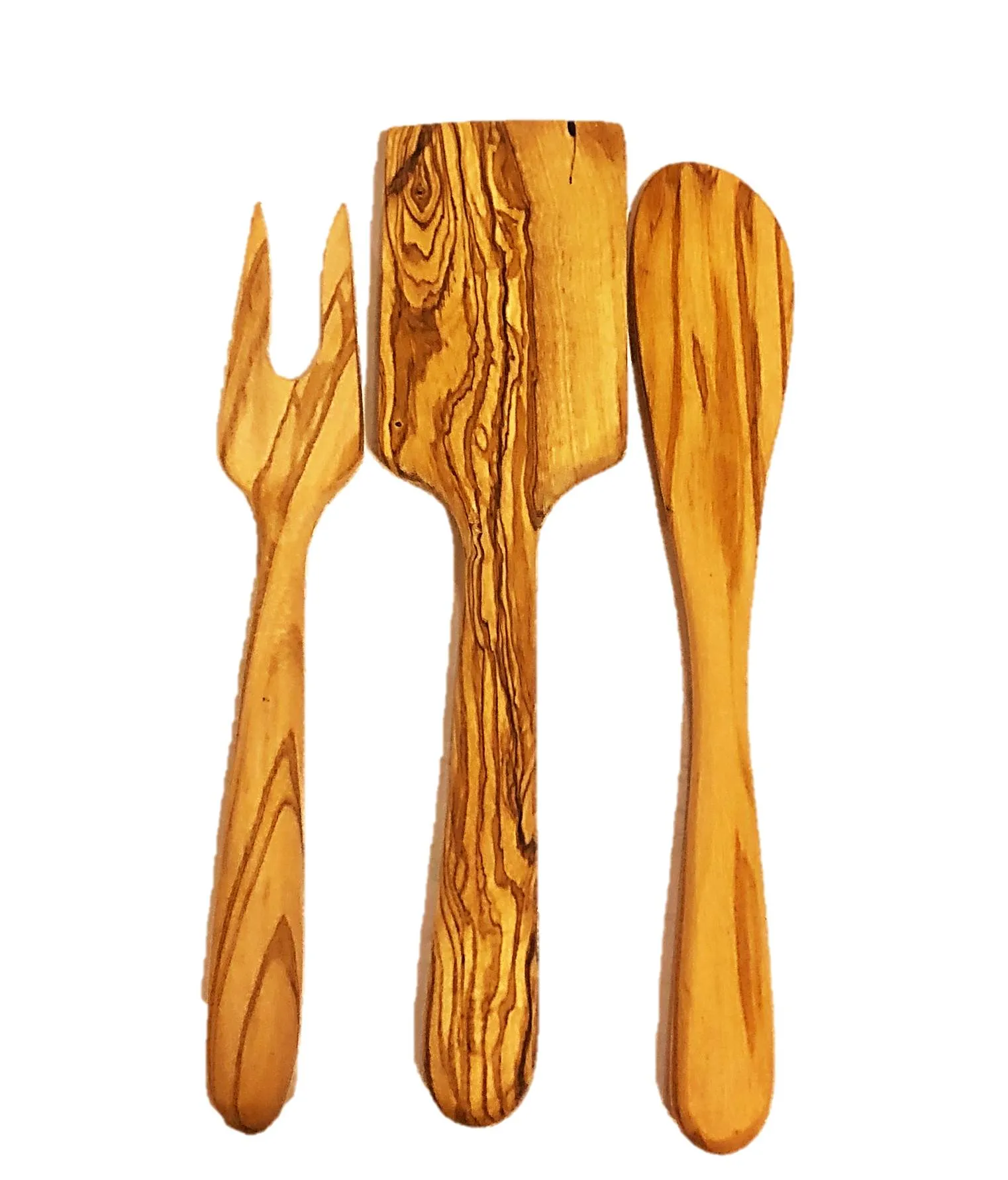 Olive Wood Cheese Utensils, Set of Three