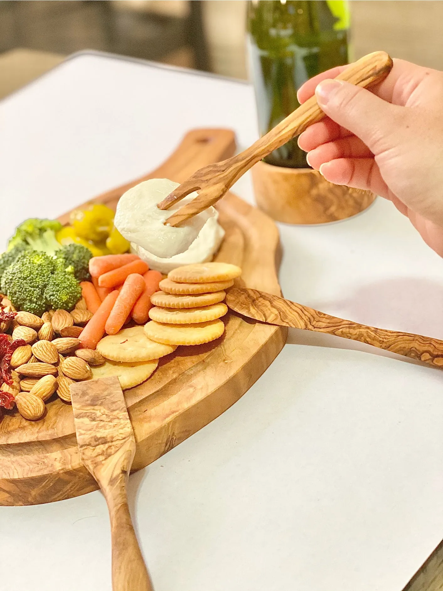 Olive Wood Cheese Utensils, Set of Three