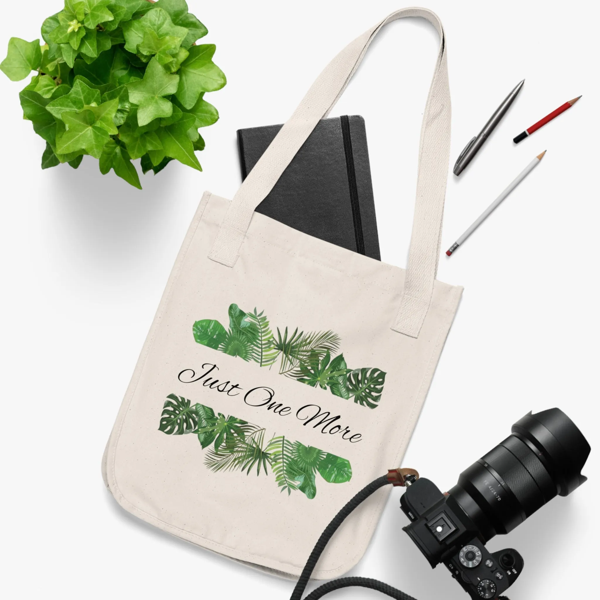 Organic Tote Bag | Just One More | Tiny Zen Gardens