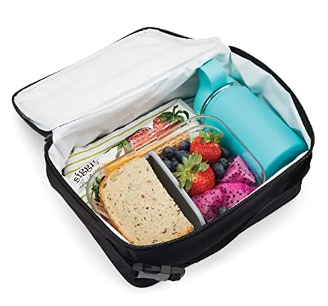 PackIt Freezable Classic Lunch Box Bag -Black (New)