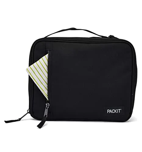 PackIt Freezable Classic Lunch Box Bag -Black (New)