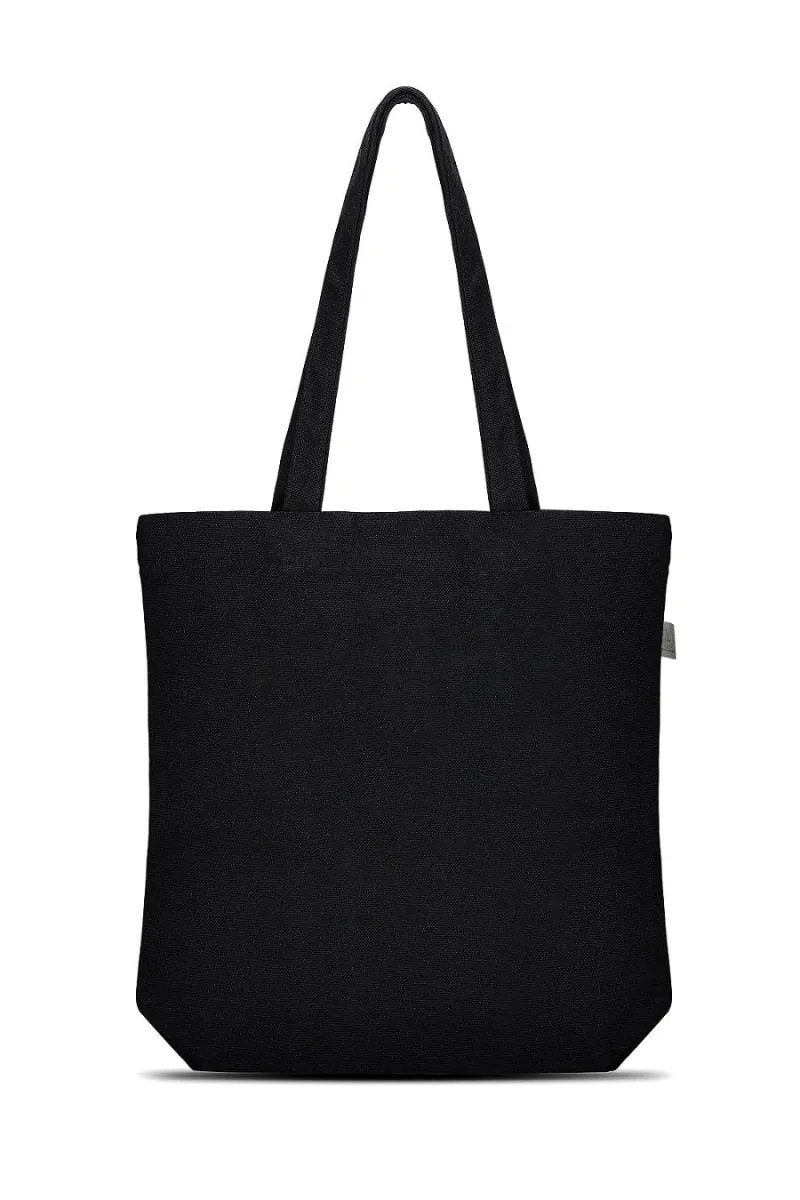 Premium Cotton Canvas Tote Bag- Butterfly Black