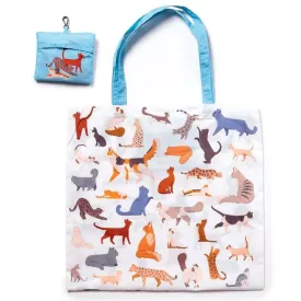 Puckator Foldable Recycled Shopping Bag - Feline Fine Cats