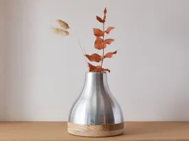 Re-Shibo Aluminium and Wood Vase by Sano Design