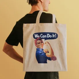 Rosie The Riveter We Can Do It Tote Bag Large Canvas Tote Grocery Totes