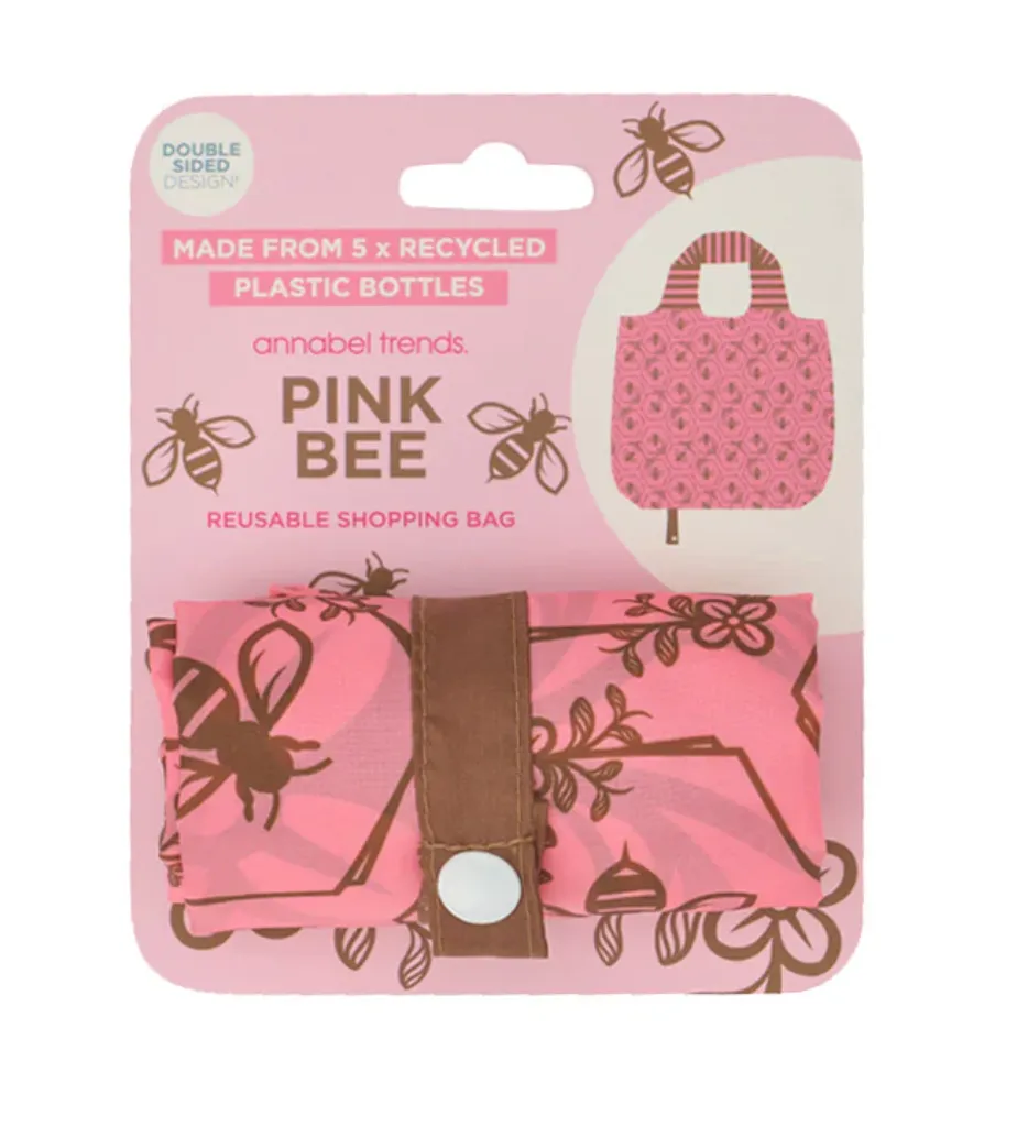 Shopping Tote - Pink Bee