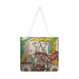 Shoulder Tote Bag AL BLUE DESIGNED ART