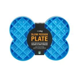 Slow Feeder Plate blue - dog bowl