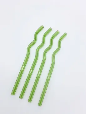 SQUIGGLY REUSABLE GLASS STRAW