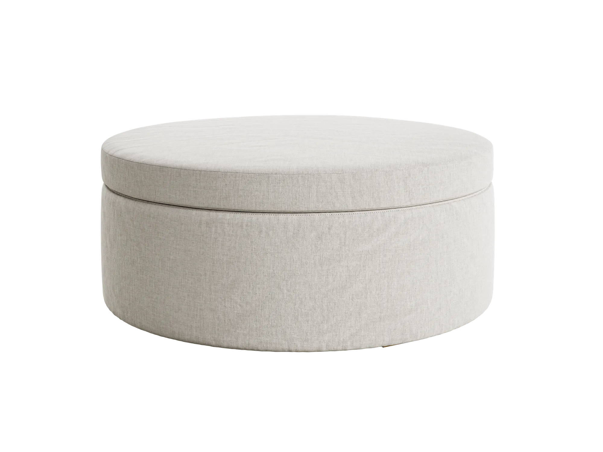 The Evergreen Storage Ottoman in Hemp