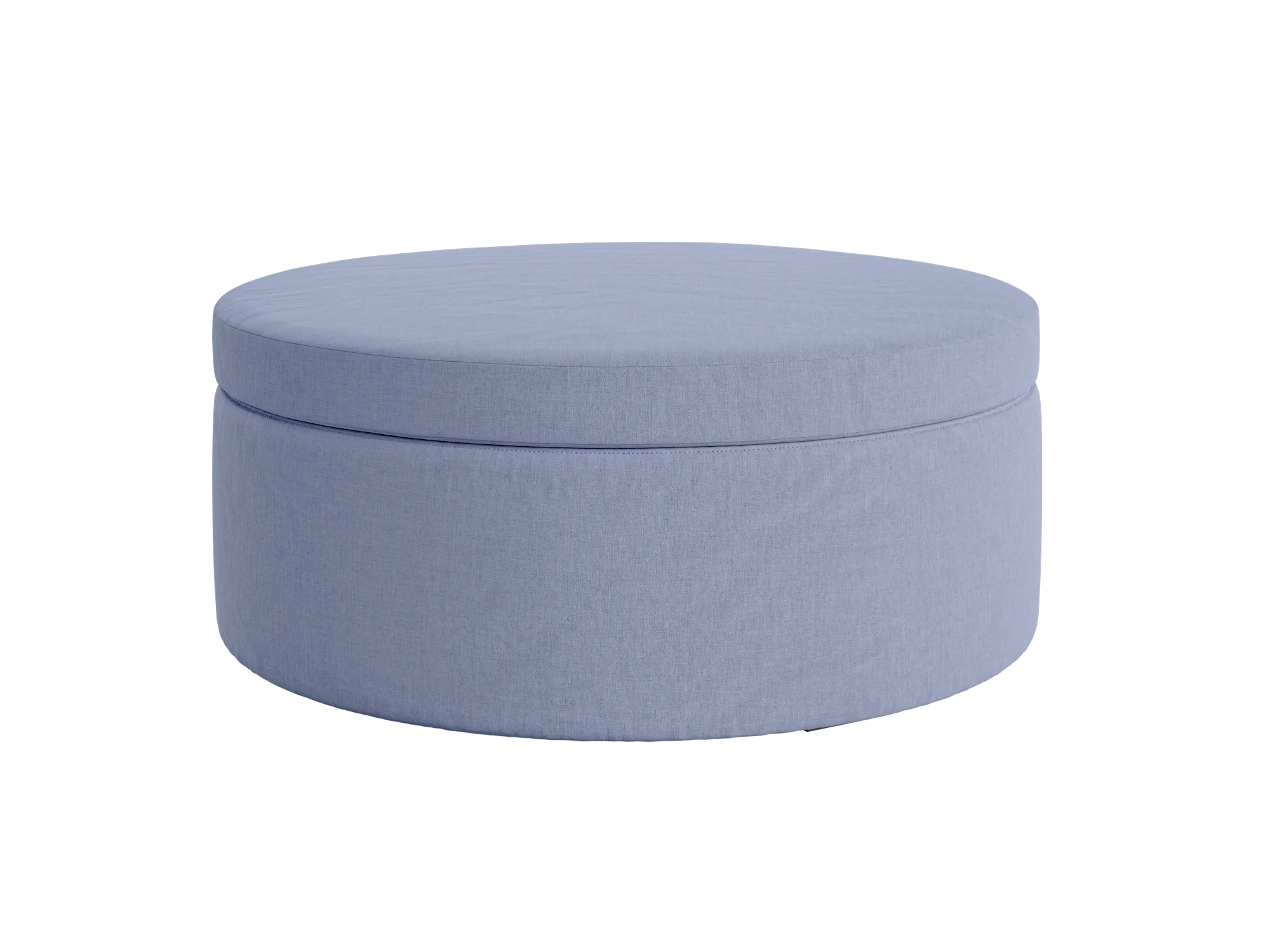 The Evergreen Storage Ottoman in Hemp